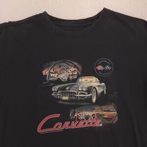 Clearwater Corvette Short Sleeve Crew Neck T-Shirt Adult Mens Size Large L Black